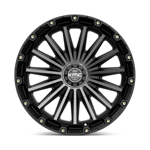 KMC KM102 SIGNAL Satin Black W/ Gray Tint 17x9 +18 6x135|6x139.7mm 106.1mm - Wheelwiz