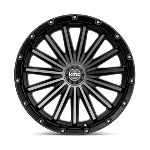 KMC KM102 SIGNAL Satin Black With Gray Tint 20x9 +18 6x135|6x139.7mm 106.1mm - WheelWiz