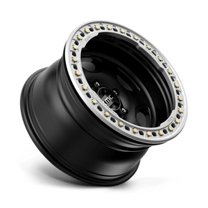 KMC KM233 HEX BEADLOCK Satin Black 17x9 -38 5x127mm 71.5mm - WheelWiz