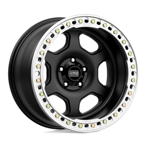 KMC KM233 HEX BEADLOCK Satin Black 20x10 -48 5x127mm 71.5mm - WheelWiz