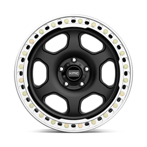 KMC KM233 HEX BEADLOCK Satin Black 20x10 -48 5x127mm 71.5mm - WheelWiz