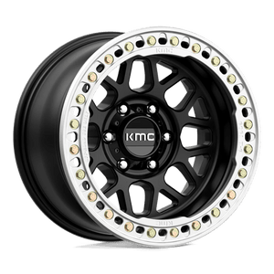 KMC KM235 GRENADE CRAWL BEADLOCK Satin Black 17x9 -38 6x139.7mm 108mm - Wheelwiz
