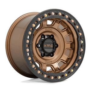 KMC KM236 TANK BEADLOCK Matte Bronze 17x9 -38 5x127mm 71.5mm - Wheelwiz