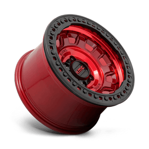 KMC KM236 TANK BEADLOCK Candy Red 17x9 -38 6x139.7mm 108mm - Wheelwiz