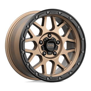 KMC KM535 GRENADE OFF-ROAD Matte Bronze Matte Black Lip 17x9 +18 5x127mm 71.5mm - Wheelwiz