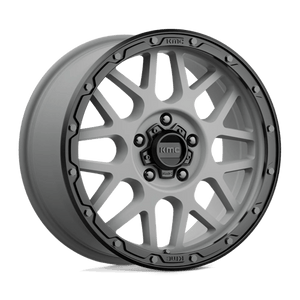 KMC KM535 GRENADE OFF-ROAD Matte Gray W/ Matte Black Lip 18x8.5 +35 5x120mm 64.2mm - Wheelwiz