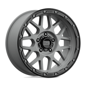 KMC KM535 GRENADE OFF-ROAD Matte Gray W/ Matte Black Lip 18x8.5 0 5x139.7mm 78.1mm - Wheelwiz