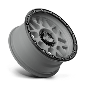 KMC KM535 GRENADE OFF-ROAD Matte Gray W/ Matte Black Lip 18x8.5 0 6x139.7mm 106.1mm - Wheelwiz