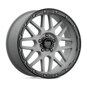 KMC KM535 GRENADE OFF-ROAD Matte Gray W/ Matte Black Lip 20x9 +18 5x150mm 110.1mm - Wheelwiz