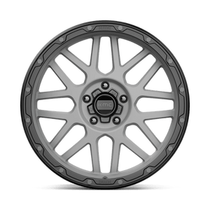 KMC KM535 GRENADE OFF-ROAD Matte Gray W/ Matte Black Lip 20x9 +18 5x150mm 110.1mm - Wheelwiz