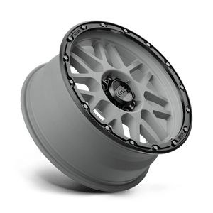 KMC KM535 GRENADE OFF-ROAD Matte Gray W/ Matte Black Lip 20x9 +18 6x139.7mm 106.1mm - Wheelwiz