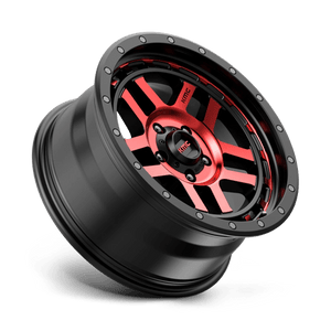 KMC KM540 RECON Gloss Black Mach W/ Red Tint 18x8.5 0 5x127mm 78.1mm - Wheelwiz