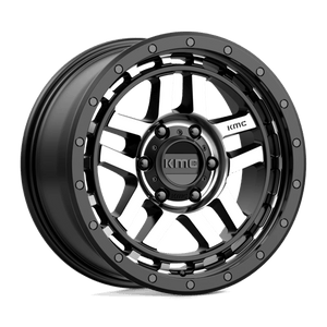 KMC KM540 RECON Satin Black Machined 18x8.5 +18 6x135mm 87.1mm - Wheelwiz