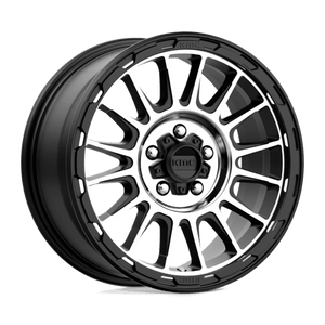 KMC KM542 IMPACT Satin Black Machined 17x8 +35 5x114.3mm 72.6mm - Wheelwiz