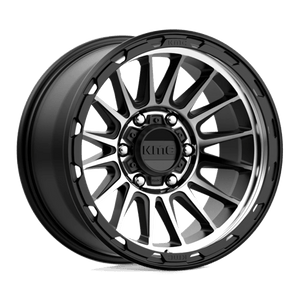 KMC KM542 IMPACT Satin Black Machined 17x9 -12 6x139.7mm 106.1mm - Wheelwiz