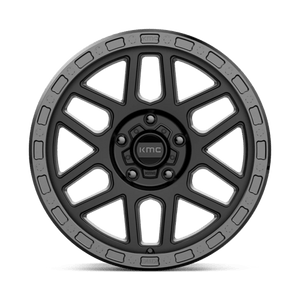 KMC KM544 MESA Satin Black W/ Gloss Black Lip 17x9 +18 5x127mm 71.5mm - Wheelwiz