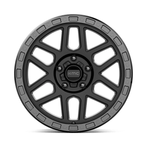 KMC KM544 MESA Satin Black W/ Gloss Black Lip 17x9 -12 5x127mm 71.5mm - Wheelwiz