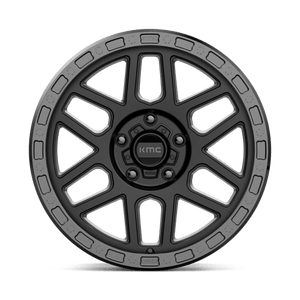 KMC KM544 MESA Satin Black W/ Gloss Black Lip 17x9 -12 5x127mm 71.5mm - Wheelwiz