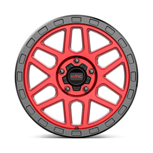 KMC KM544 MESA Candy Red W/ Black Lip 18x9 +18 5x127mm 71.5mm - Wheelwiz