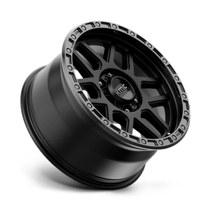 KMC KM544 MESA Satin Black W/ Gloss Black Lip 18x9 +18 6x114.3mm 66.1mm - Wheelwiz