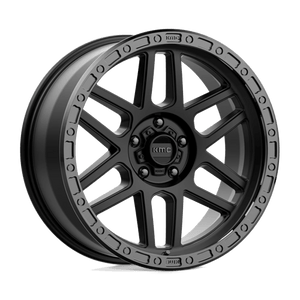 KMC KM544 MESA Satin Black W/ Gloss Black Lip 17x8.5 0 5x120mm 65.1mm