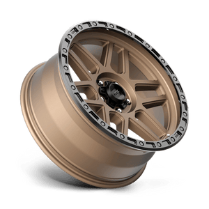 KMC KM544 MESA Matte Bronze W/ Black Lip 17x8.5 0 5x127mm 71.5mm - Wheelwiz