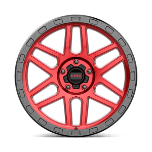 KMC KM544 MESA Candy Red W/ Black Lip 20x9 0 5x127mm 71.5mm - Wheelwiz