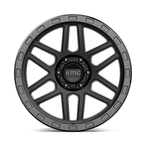 KMC KM544 MESA Satin Black W/ Gloss Black Lip 17x8.5 0 6x114.3mm 66.1mm - Wheelwiz