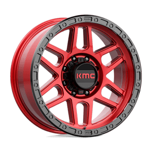 KMC KM544 MESA Candy Red W/ Black Lip 20x9 0 8x180mm 124.2mm - Wheelwiz