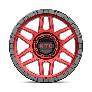 KMC KM544 MESA Candy Red W/ Black Lip 20x9 0 8x180mm 124.2mm - Wheelwiz
