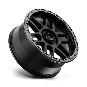 KMC KM544 MESA Satin Black W/ Gloss Black Lip 17x9 +18 5x127mm 71.5mm - Wheelwiz