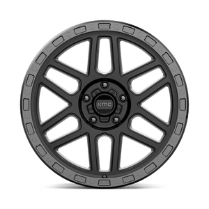 KMC KM544 MESA Satin Black W/ Gloss Black Lip 20x9 +18 5x127mm 71.5mm - Wheelwiz