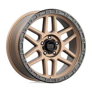 KMC KM544 MESA Matte Bronze W/ Black Lip 17x9 +18 5x127mm 71.5mm - Wheelwiz
