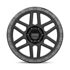 KMC KM544 MESA Satin Black W/ Gloss Black Lip 20x9 +18 6x114.3mm 66.1mm - Wheelwiz