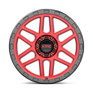 KMC KM544 MESA Candy Red W/ Black Lip 20x9 +18 6x135mm 87.1mm - Wheelwiz