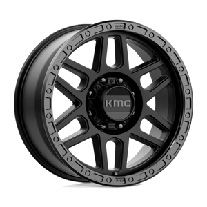 KMC KM544 MESA Satin Black W/ Gloss Black Lip 20x9 +18 8x180mm 124.2mm - Wheelwiz