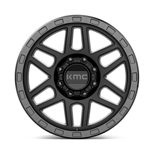 KMC KM544 MESA Satin Black W/ Gloss Black Lip 20x9 +18 8x165.1mm 125.1mm - Wheelwiz