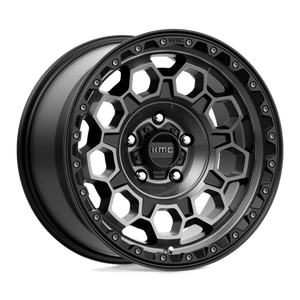 KMC KM545 TREK Satin Black W/ Gray Tint 17x9 0 5x127mm 71.5mm - Wheelwiz