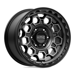 KMC KM545 TREK Satin Black W/ Gray Tint 17x9 0 6x139.7mm 106.1mm - Wheelwiz
