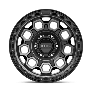 KMC KM545 TREK Satin Black W/ Gray Tint 17x9 0 6x139.7mm 106.1mm - Wheelwiz