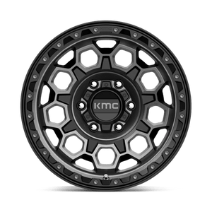 KMC KM545 TREK Satin Black W/ Gray Tint 17x9 0 6x139.7mm 106.1mm - Wheelwiz