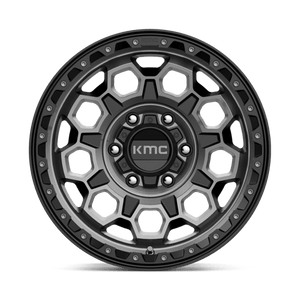 KMC KM545 TREK Satin Black W/ Gray Tint 17x9 +18 6x114.3mm 66.1mm - Wheelwiz