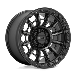 KMC KM547 CARNAGE Satin Black W/ Gray Tint 17x9 0 5x127mm 71.5mm - Wheelwiz