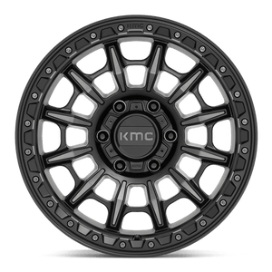 KMC KM547 CARNAGE Satin Black W/ Gray Tint 17x9 0 5x127mm 71.5mm - Wheelwiz