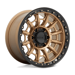 KMC KM547 CARNAGE Matte Bronze W/ Black Lip 17x9 -12 6x139.7mm 106.1mm - Wheelwiz