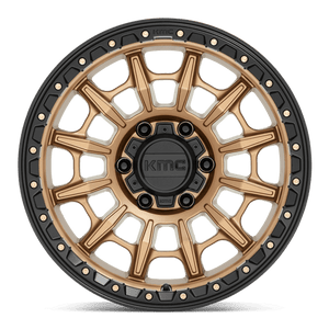 KMC KM547 CARNAGE Matte Bronze W/ Black Lip 17x9 -12 6x139.7mm 106.1mm - Wheelwiz