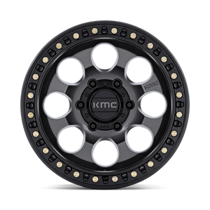 KMC KM550 RIOT SBL Anthracite W/ Satin Black Lip 17x9 -12 6x139.7mm 106.1mm
