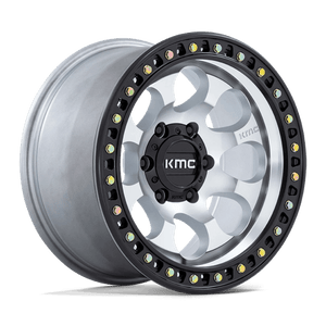 KMC KM550 RIOT SBL Machined W/ Satin Black Lip 18x9 +18 5x127mm 71.5mm