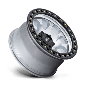 KMC KM550 RIOT SBL Machined W/ Satin Black Lip 18x9 +18 6x120mm 66.9mm - Wheelwiz