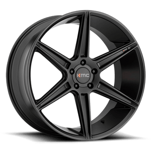 KMC KM711 PRISM Satin Black 22x9 +20 5x120mm 74.1mm - WheelWiz